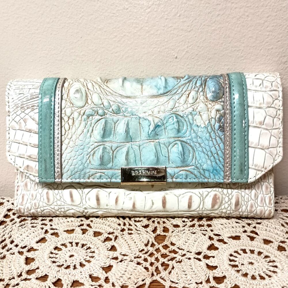 NWOT BRAHMIN SERENDIPITY TRI-COLOR CHECKBOOK WALLET